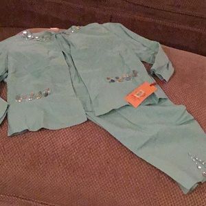 Ruby Rd. Linen jacket and pants NWT